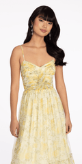 Sweetheart Mesh Floral Print Ballgown