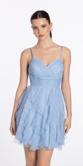 Glitter Mesh Corset Fit and Flare Dress with Tendrils