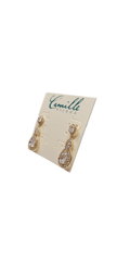 Double Teardrop Halo Earrings