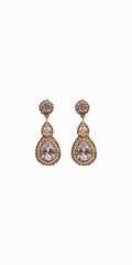Double Teardrop Halo Earrings