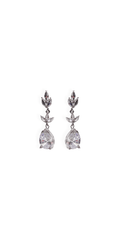 Mini Triple Leaf Teardrop Earrings
