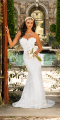 Sweetheart 3D Embellished Lace Corset Mermaid Dress