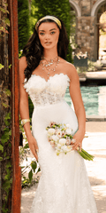 Sweetheart 3D Embellished Lace Corset Mermaid Dress