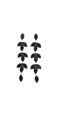 Triple Leaf Linear Drop Earrings