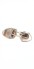 Satin Rhinestone Strappy High Heel Sandal