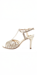 Satin Rhinestone Strappy High Heel Sandal