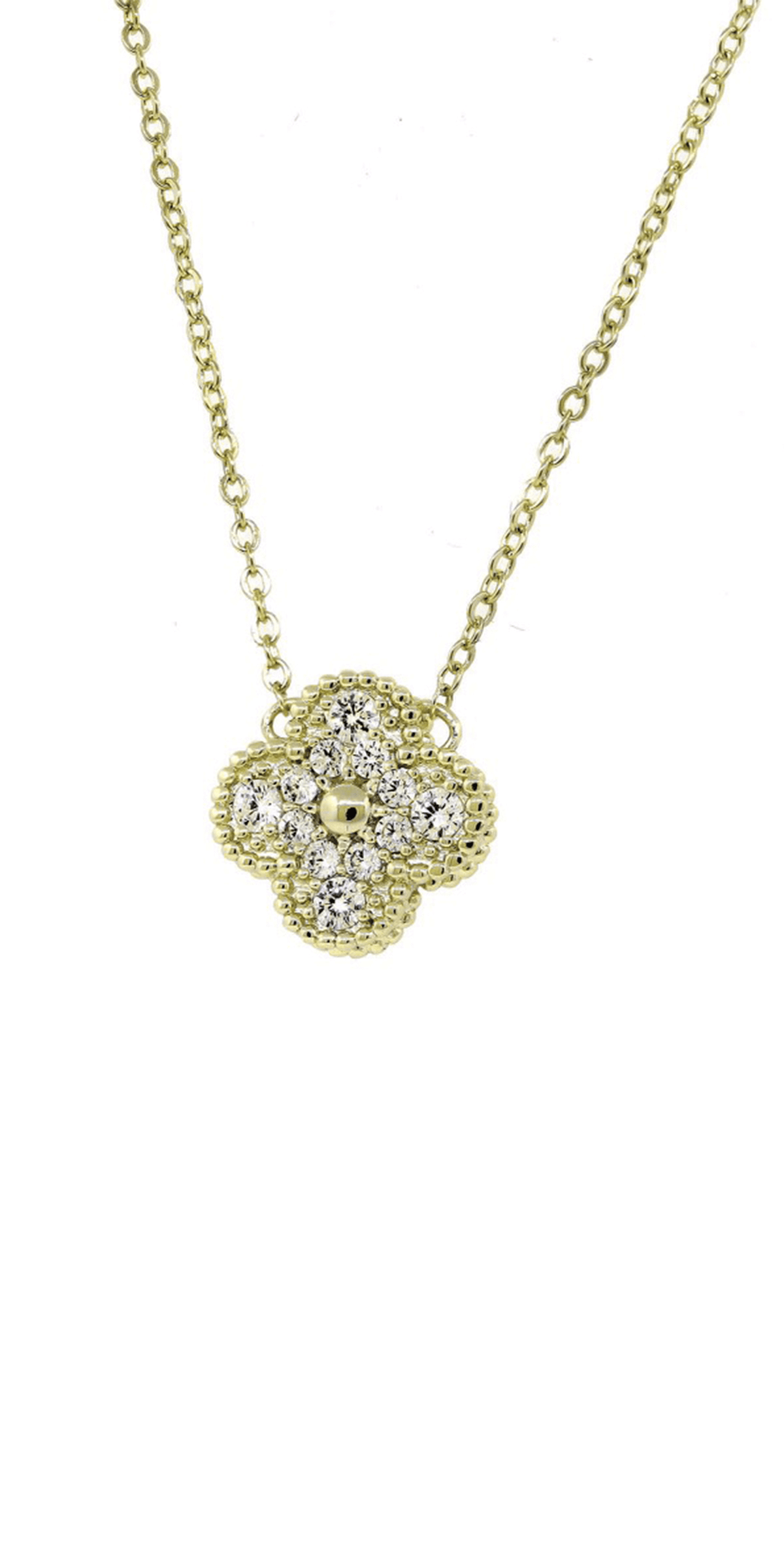 Clover Rhinestone Necklace