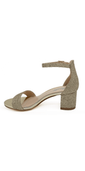 Low Heel Glitter  Ankle Strap Sandal