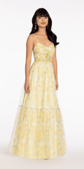 Sweetheart Mesh Floral Print Ballgown