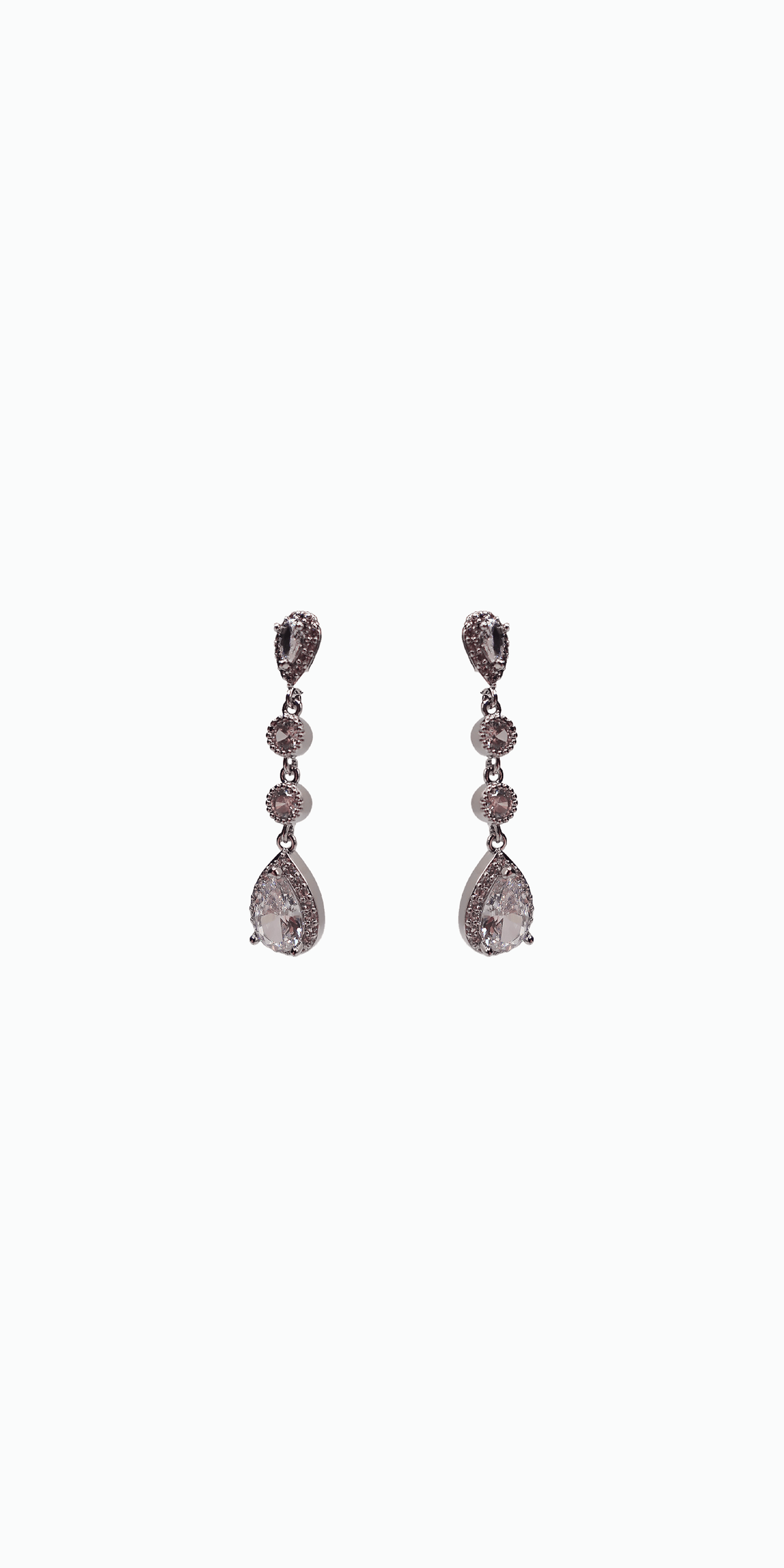 4 Stone Linear Drop Earring