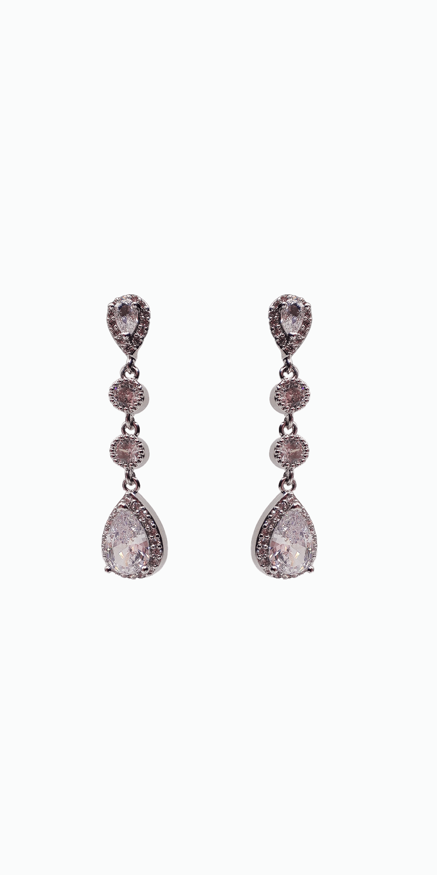 4 Stone Linear Drop Earring