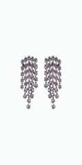 Multi Strand Rhinestone Waterfall Earrings