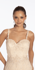 Sweetheart Lace Trumpet Dress with Pearl Detail