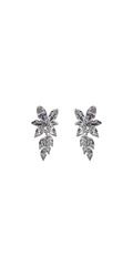 Cluster Stone Drop Cubic Zirconia Earrings