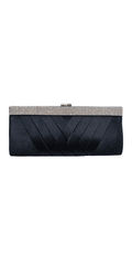 Crossover Satin Rhinestone Top Closure Handbag