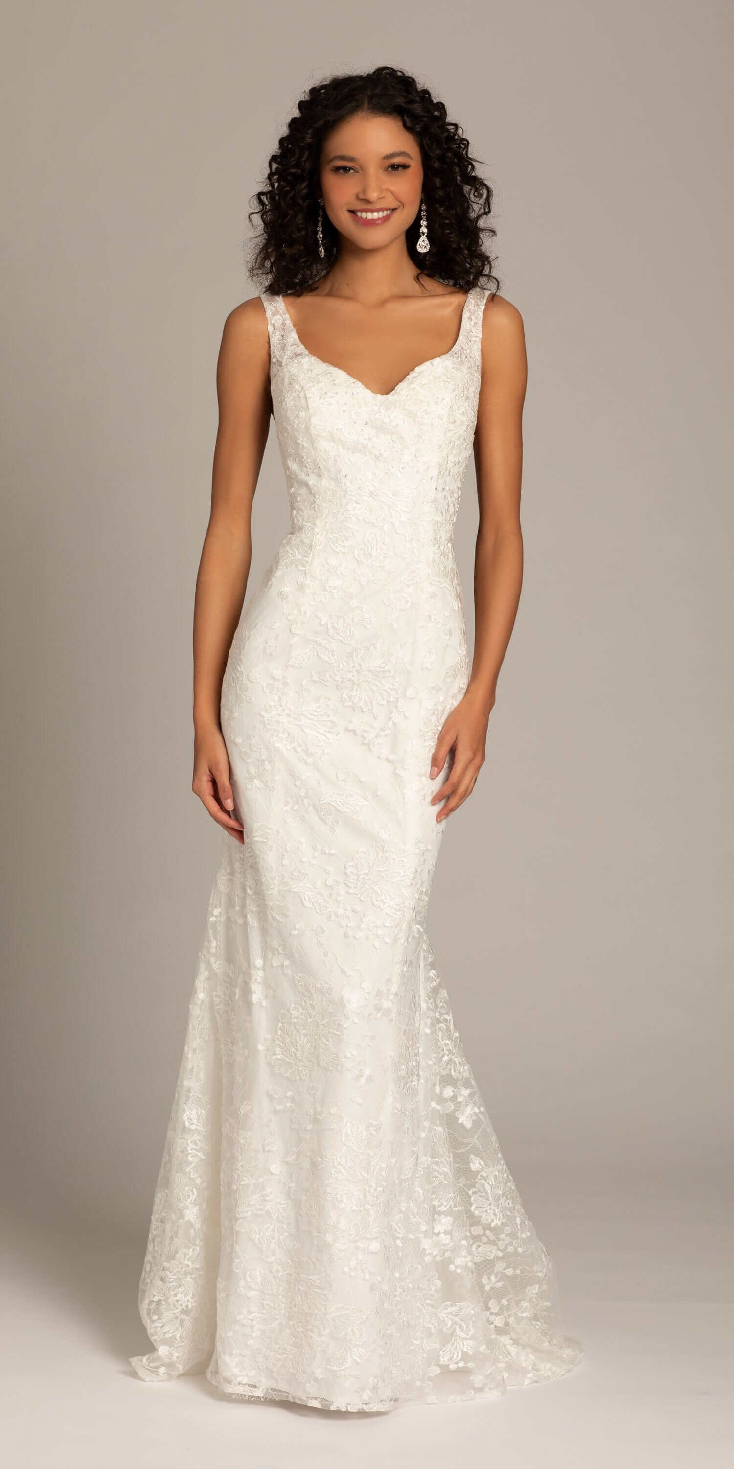Embellished Sweetheart Tulle Trumpet Dress