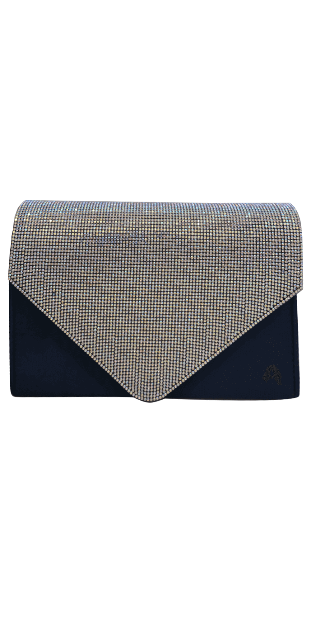 Satin Rhinestone Envelope Handbag