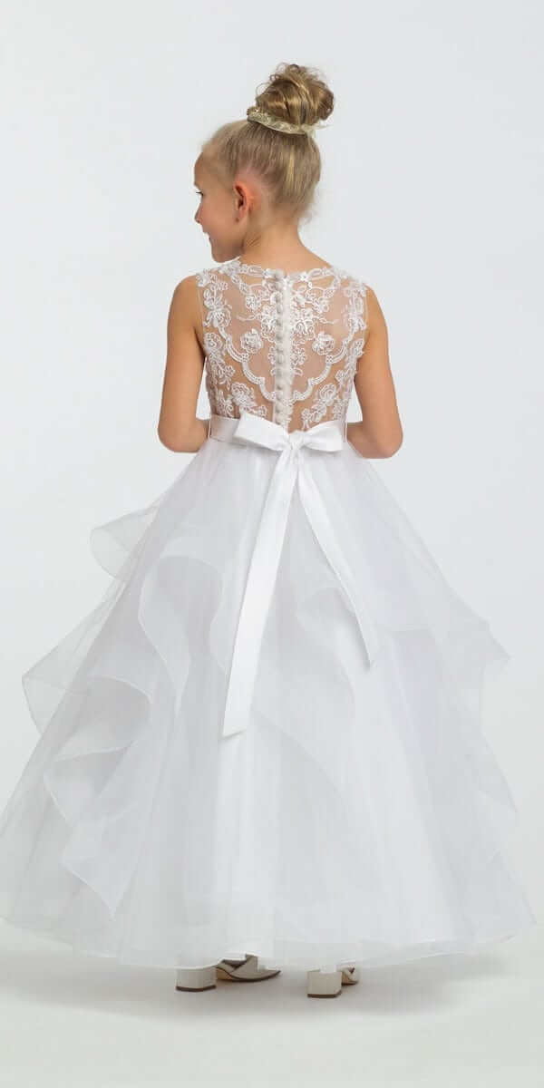 Lace Illusion Horse Hair Tulle Dress