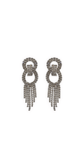 Rhinestone Interlock Multi Strand Earrings