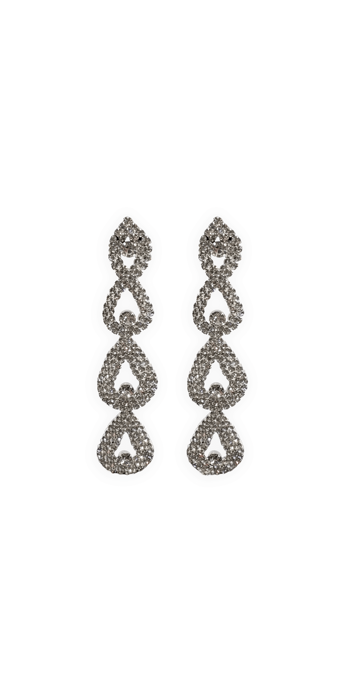 Rhinestone Multi Drop Earrings
